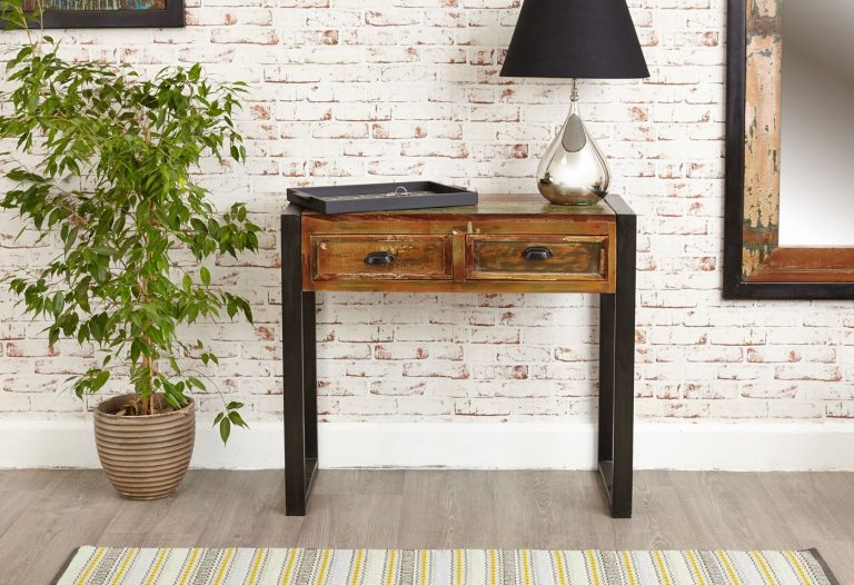 Baumhaus Urban Chic Console Hall Table with 2 Drawers