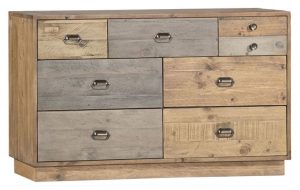 Classic Loft Reclaimed Pine 7 Drawer Wide Chest – TO CLEAR – Not In Its Original Box – Was £599 – NOW £449!!