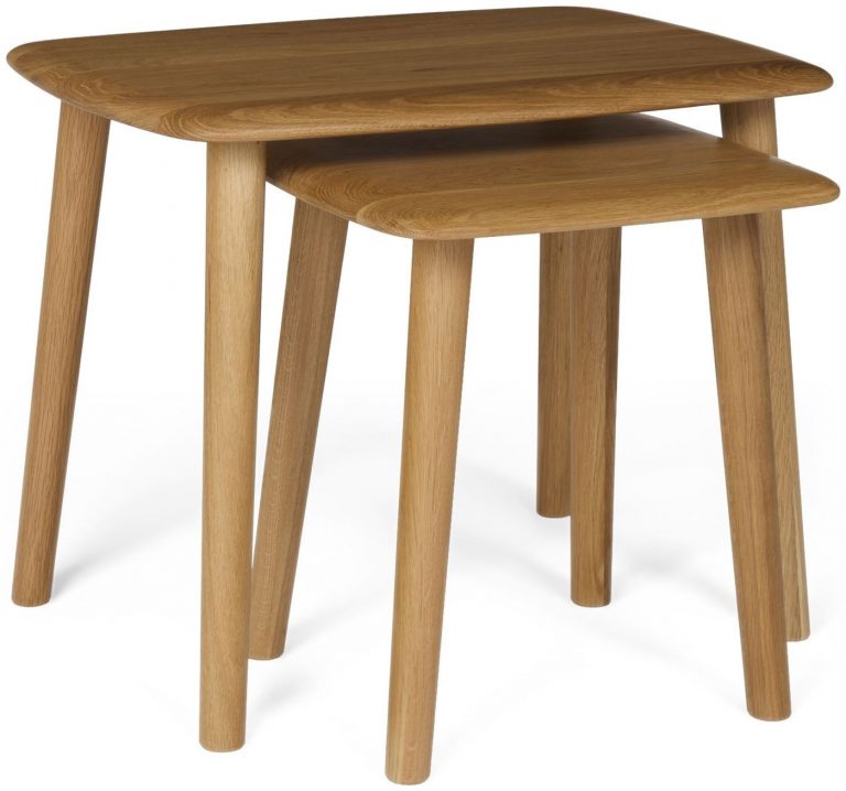Malmo Scandi Style Oak Nest of Tables