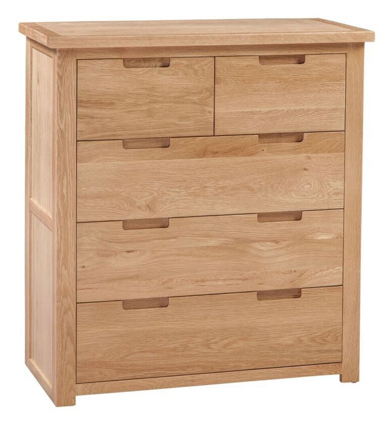 Homestyle Moderna Oak 2 over 3 Chest of Drawers