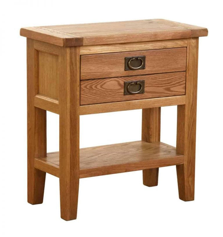 Besp-Oak Vancouver Oak 1 Drawer Console Hall Table | Fully Assembled