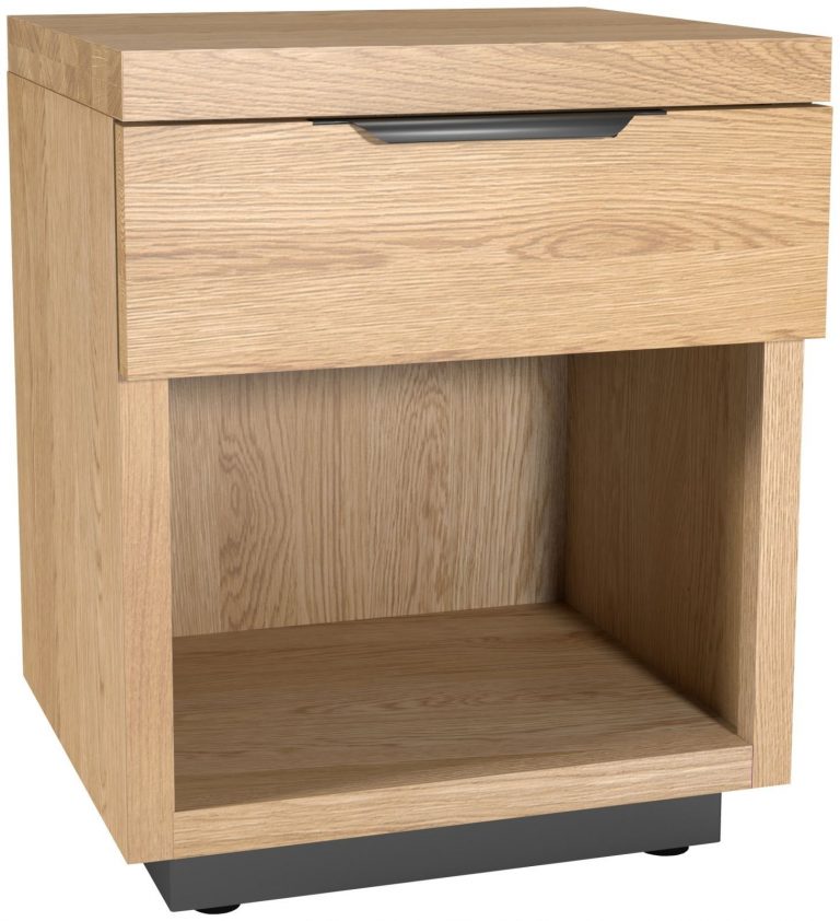 Classic Fusion Industrial Oak 1 Drawer Bedside Cabinet