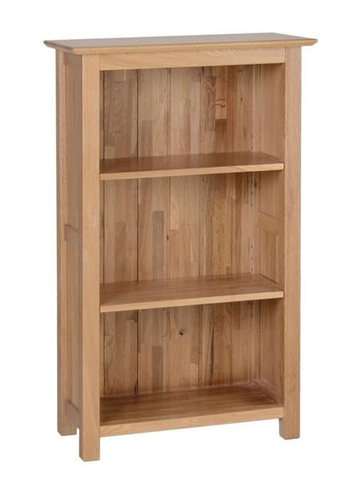 Devonshire New Oak 3ft Slim Bookcase With 3 Shelves  | Fully Assembled