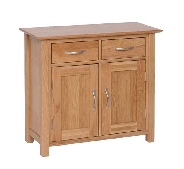 Devonshire New Oak Small Sideboard with 2 Doors & 2 Drawers| Fully Assembled