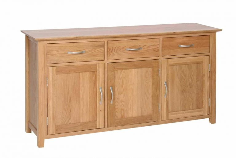 Devonshire New Oak 3 Doors & 3 Drawers Large Sideboard | Fully Assembled