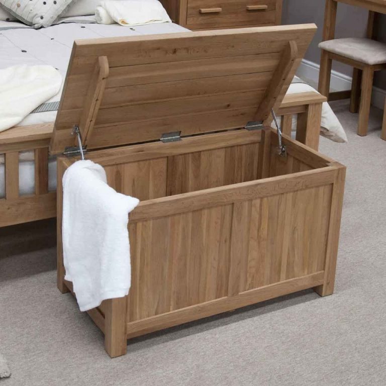 Homestyle Opus Solid Oak Blanket Box | Fully Assembled
