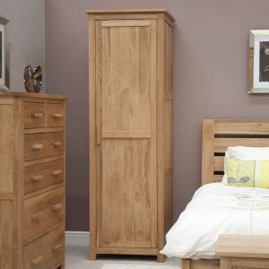 Best Solid Oak Wardrobes for Small Bedrooms 3 Opus Solid Oak Single Wardrobe