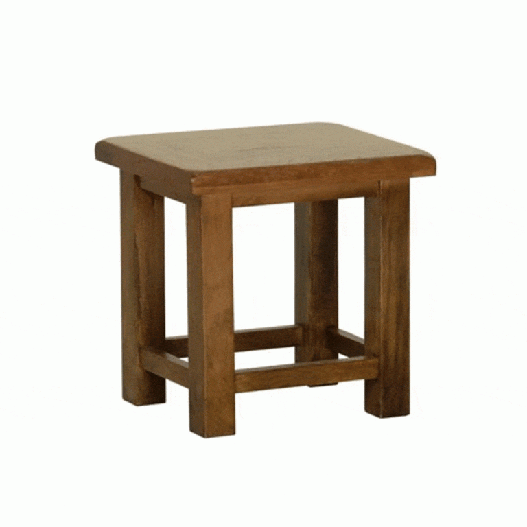 Devonshire Rustic Oak Lamp Side Table | Fully Assembled