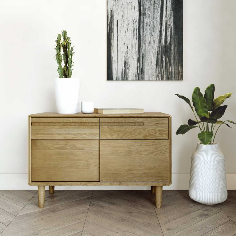 Homestyle Scandic Oak Narrow Sideboard – Reduced To Clear