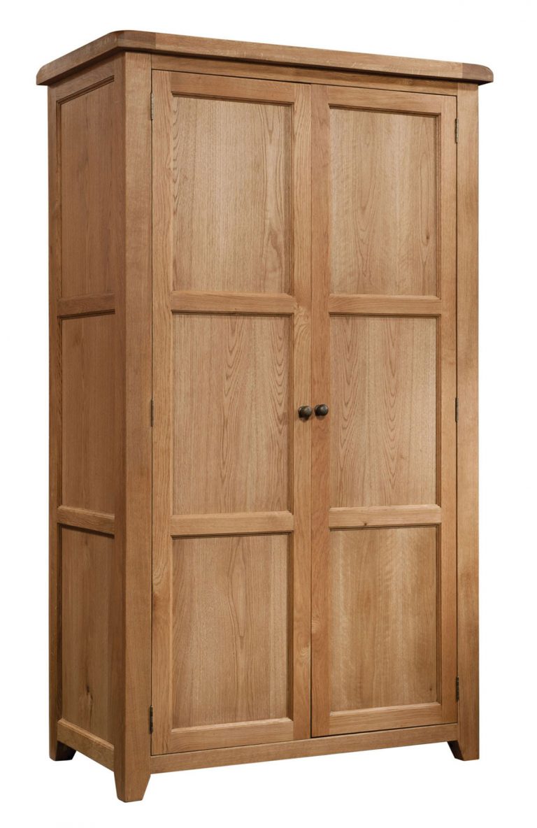 Somerset Waxed Oak 2 Door Double Wardrobe
