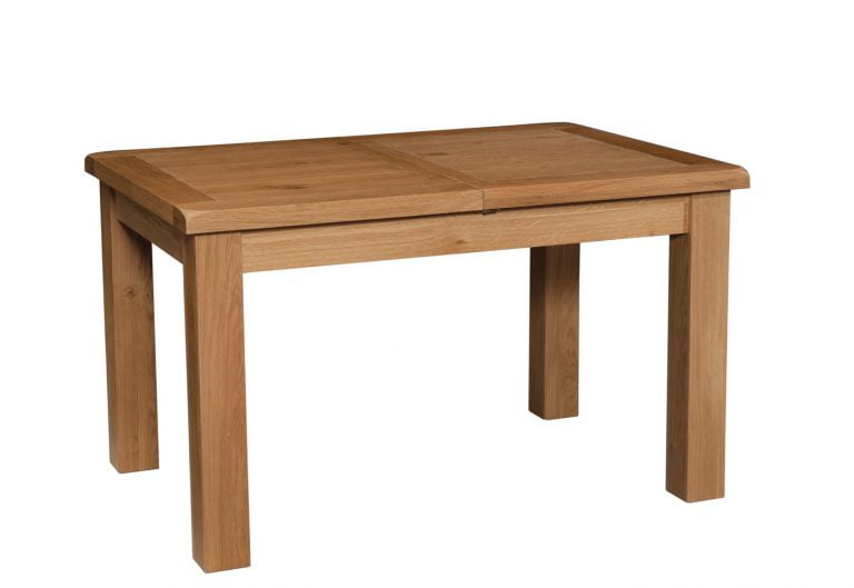Somerset Waxed Oak 1.2m Small 1 Leaf Extending Dining Table