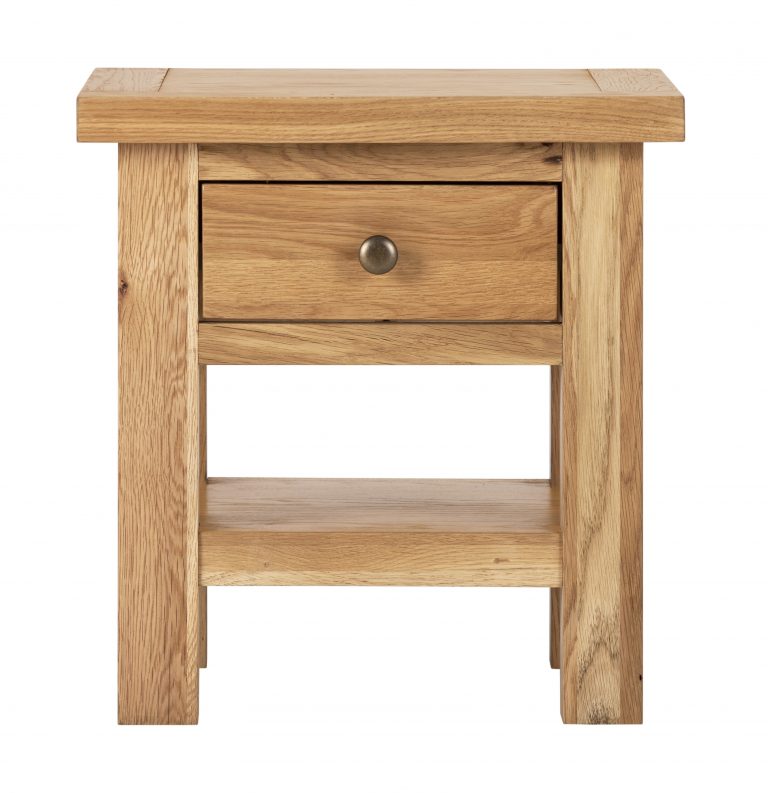 Besp-Oak Vancouver Compact Side Table with 1 Drawer | Fully Assembled