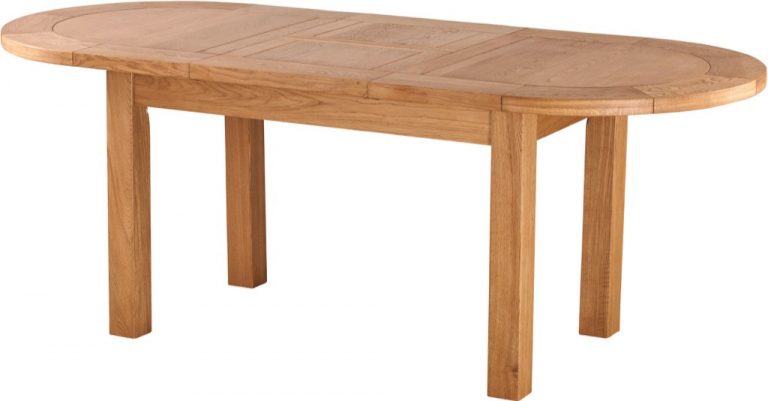 Suffolk Solid Oak Large D End Extending Dining Table 1.6M – 2.1M