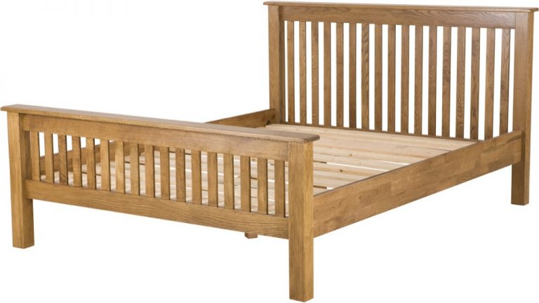 Country Rustic Oak 5′ King Size HFE Bed