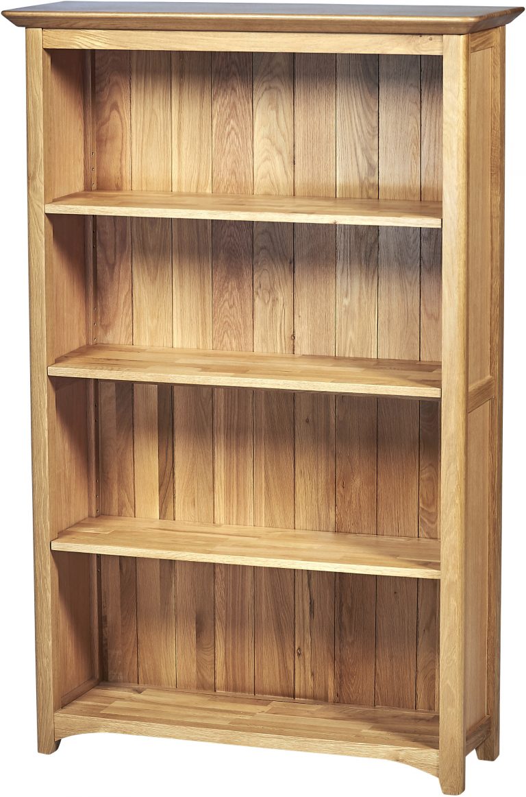 Cambridge Solid Oak 5′ Bookcase with 3 Shelves | Fully Assembled