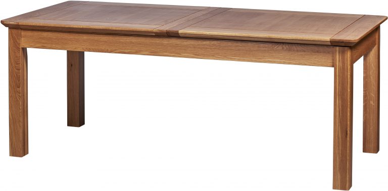 Cambridge Solid Oak 6’8″ Extending Dining Table (2 Leaf)