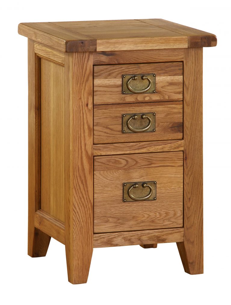 Besp-Oak Vancouver Oak 2 Drawer Bedside Cabinet | Fully Assembled