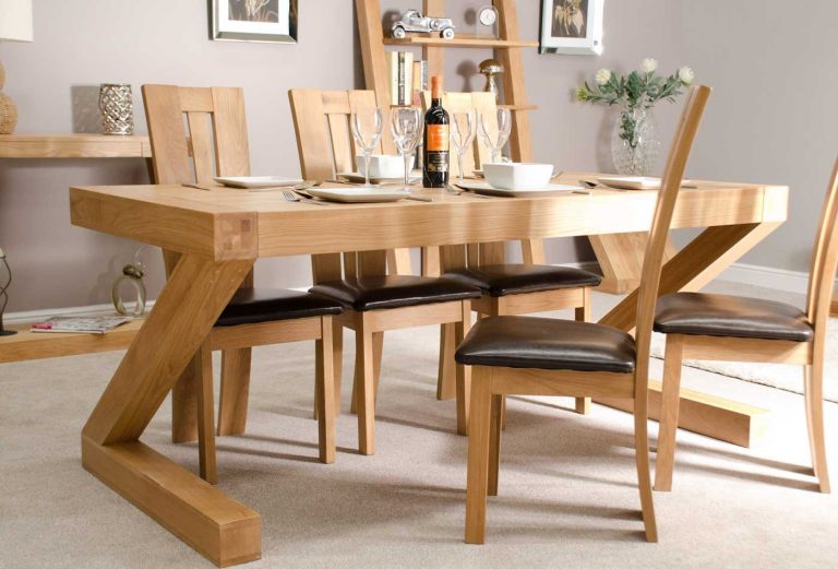 Homestyle Z Solid Oak 6′ x 3′ Dining Table