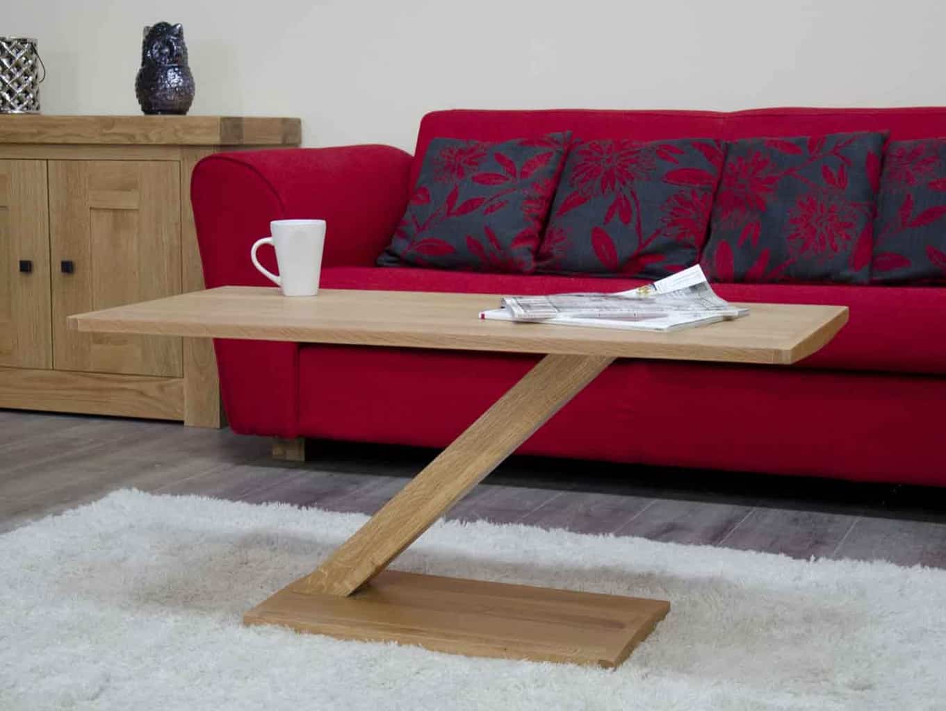 Homestyle Z Solid Oak Modern Coffee Table | Reduced To Clear – Was £225 – Now £119