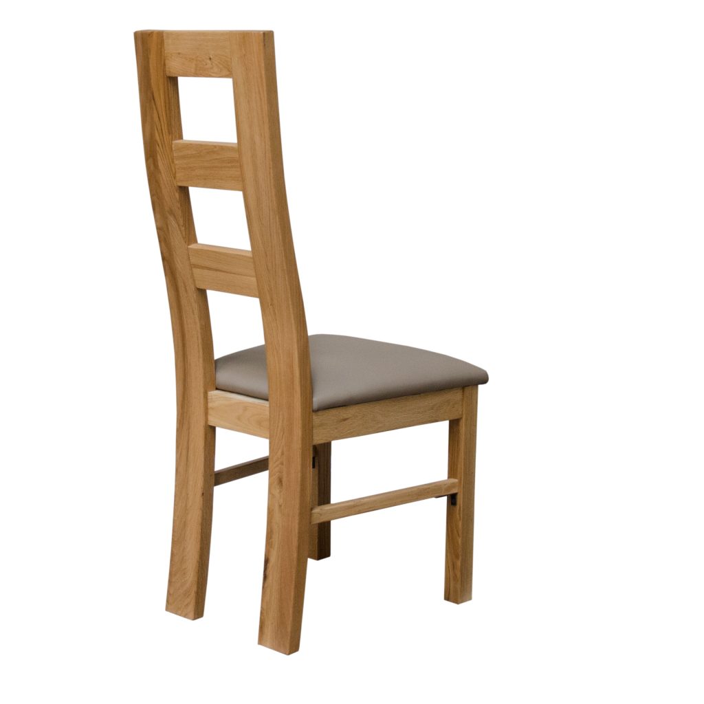 Deluxe Solid Oak Wave Dining Chairs