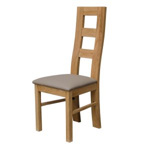 DLXWAVE_FP1 Deluxe Solid Oak Wave Dining Chairs