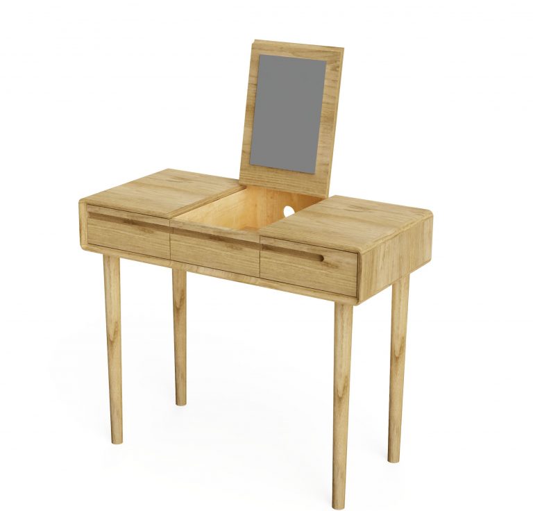Homestyle Scandic Oak Dressing Table with Mirror