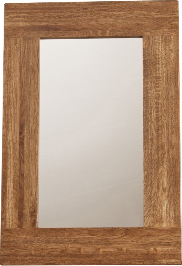 Country Rustic Oak Wall Mirror 900×600  | Fully Assembled