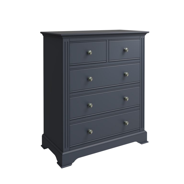 Windermere Midnight Grey Painted 2 Over 3 Chest | Fully Assembled