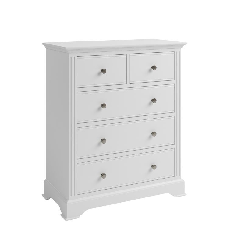 Windermere White Painted 2 Over 3 Chest | Fully Assembled