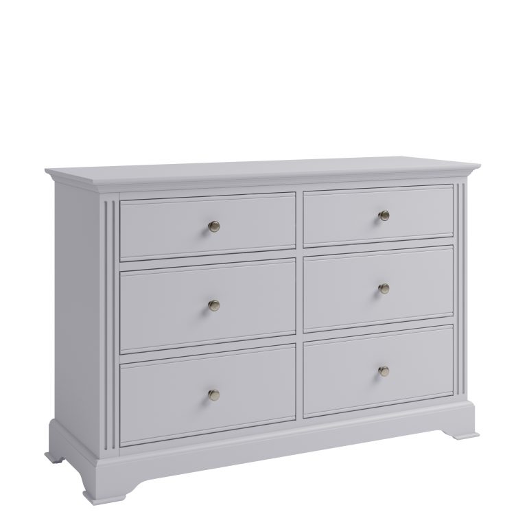 Windermere Moonlight Grey Painted 6 Drawer Chest | Fully Assembled