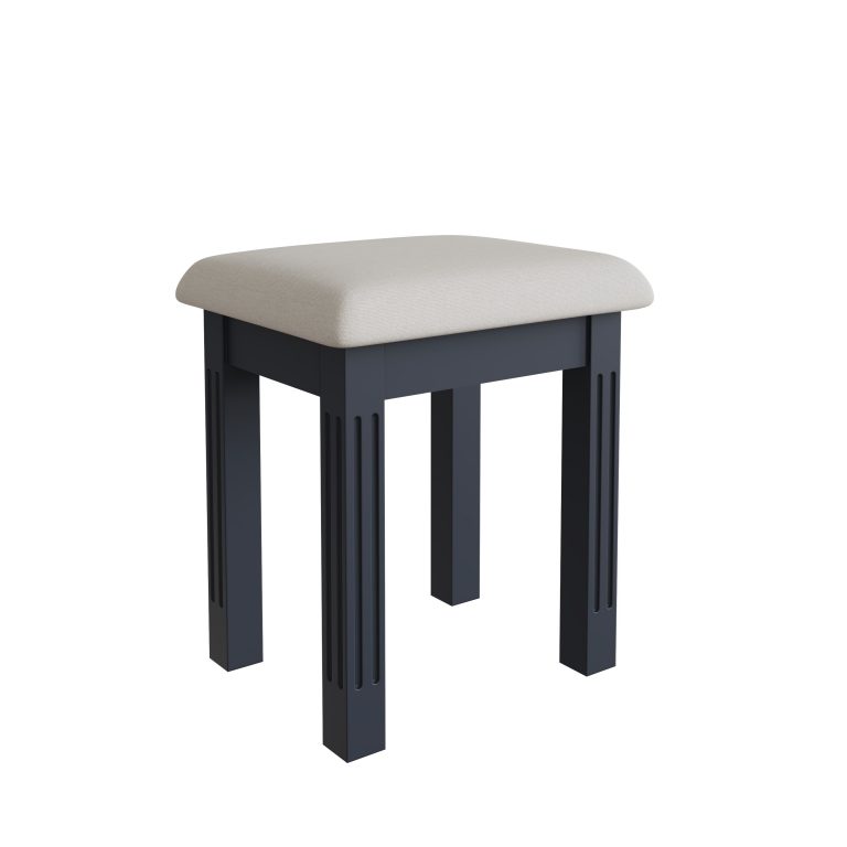Windermere Midnight Grey Painted Dressing Table Stool