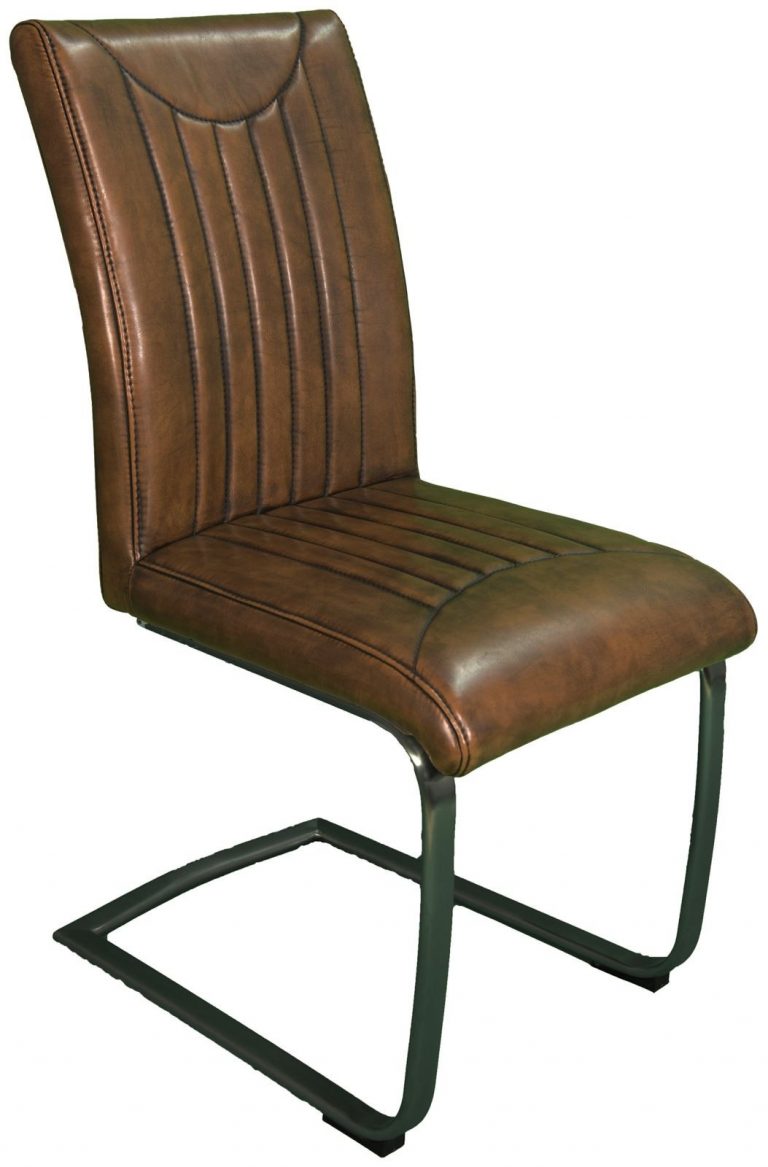 Industrial Dining Chair-retro stitch-vintage-vintage frame (Pair)