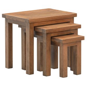 DOR076R_nest_of_tables_versatile_3_tables_living_room_rustic_dark_oak Windsor Rustic Oak Nest of Tables