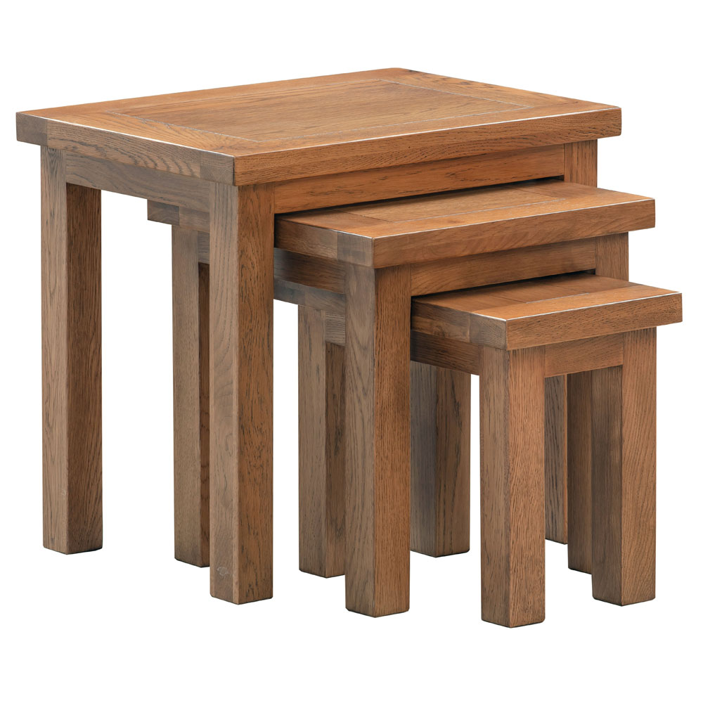 Windsor Rustic Oak Nest of Tables