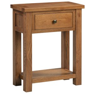 DOR078R_1_drawer_console_table_hallway_living_dining_room_telephone_table_rustic_dark_oak Windsor Rustic Oak 1 Drawer Console Table