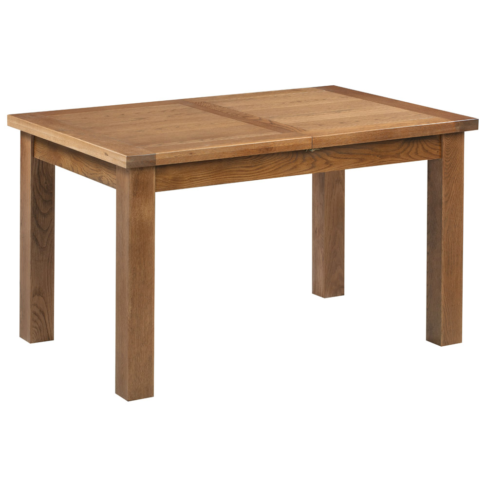 Windsor Rustic Oak Medium 2 Leaf Extending Dining Table_Closed