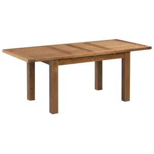 DOR094R_medium_extending_2_leaf_dining_table_dining_rustic_dark_oak_extended Windsor Rustic Oak Medium 2 Leaf Extending Dining Table