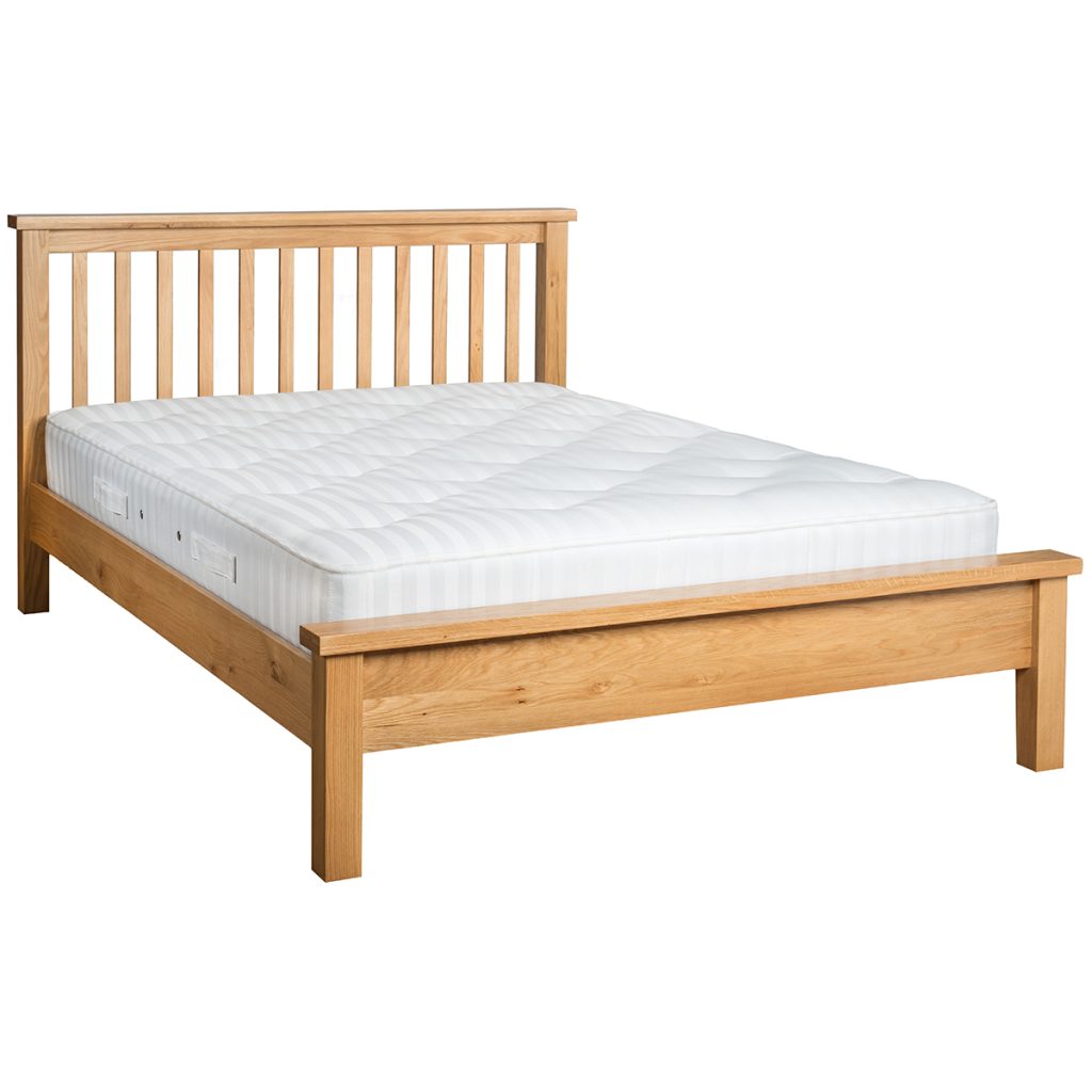 Dorset Oak 5ft Slatted Bed with Mattress